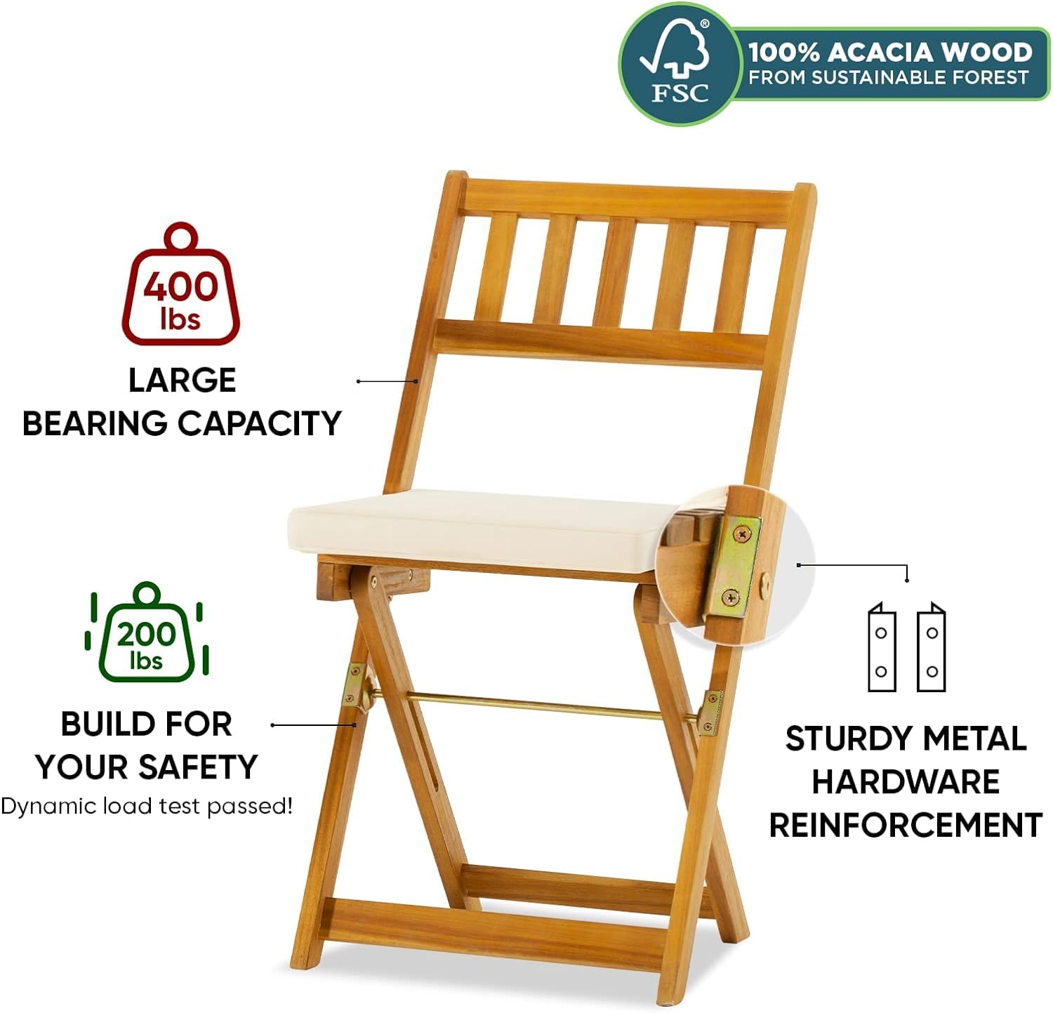IDZO solid acacia wood with teak finish for outdoor elegance.