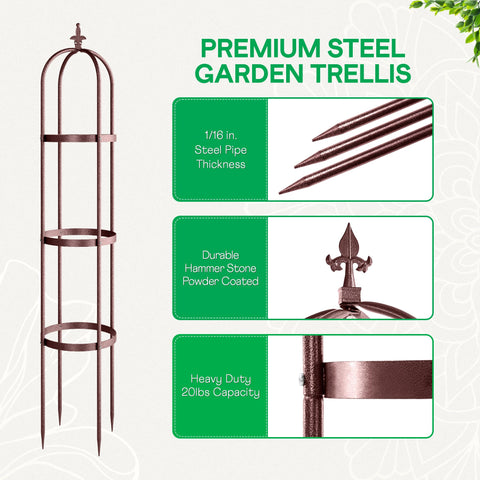 Idzo Trellis bronze color with weatherproof finish for outdoor resilience.