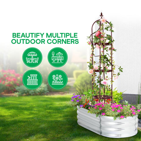 Idzo Trellis easy assembly for gardens, planters, or beds.