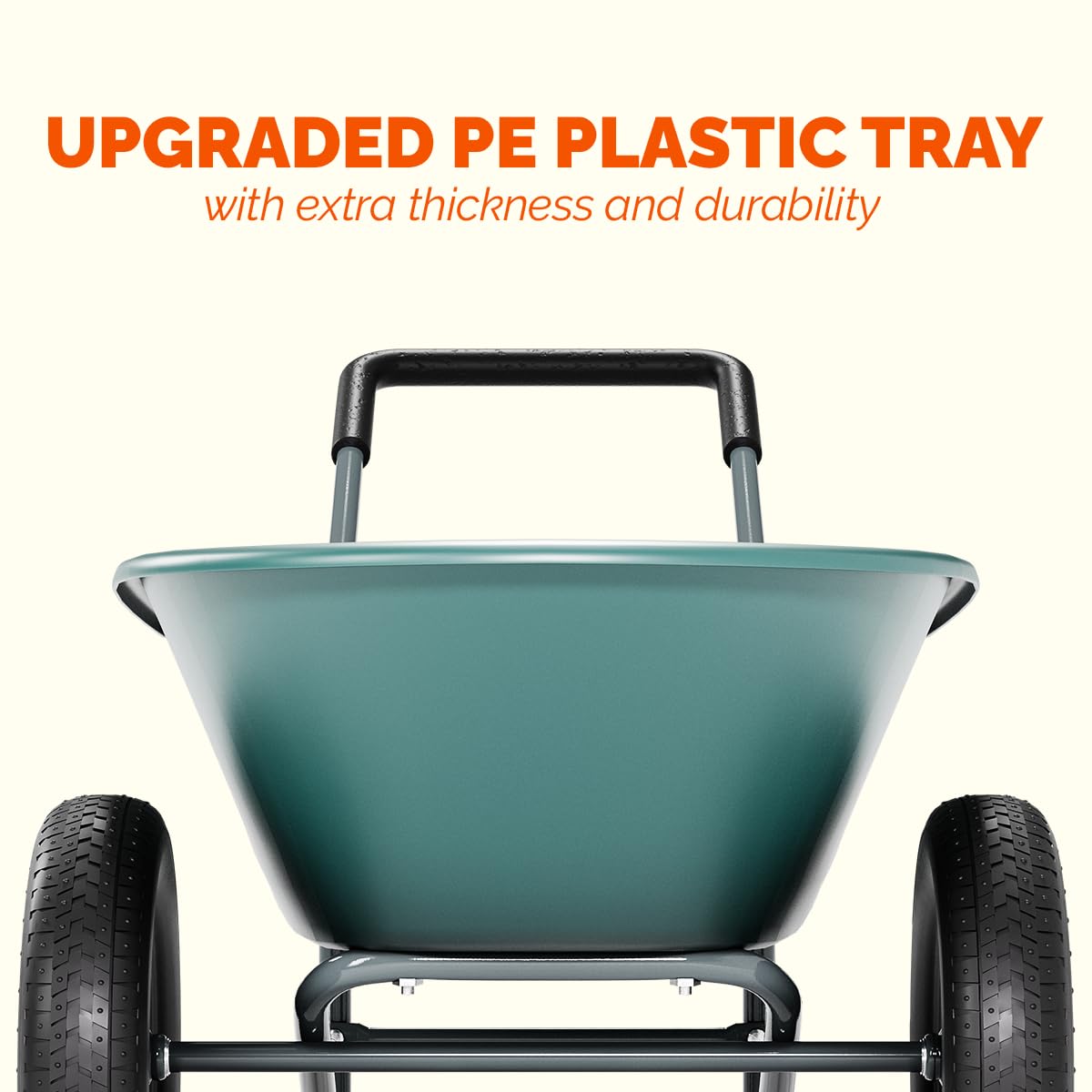 IDZO padded handlebar provides comfortable grip during yard transport