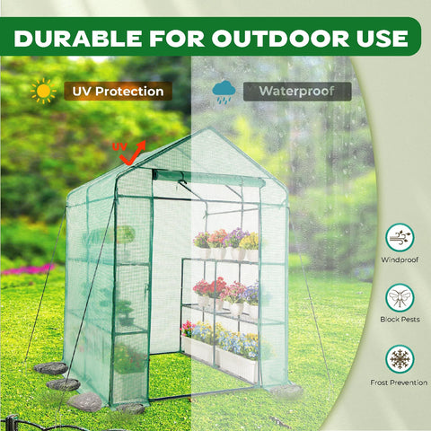 IDZO walk-in greenhouse easy-assembly with included parts and instructions