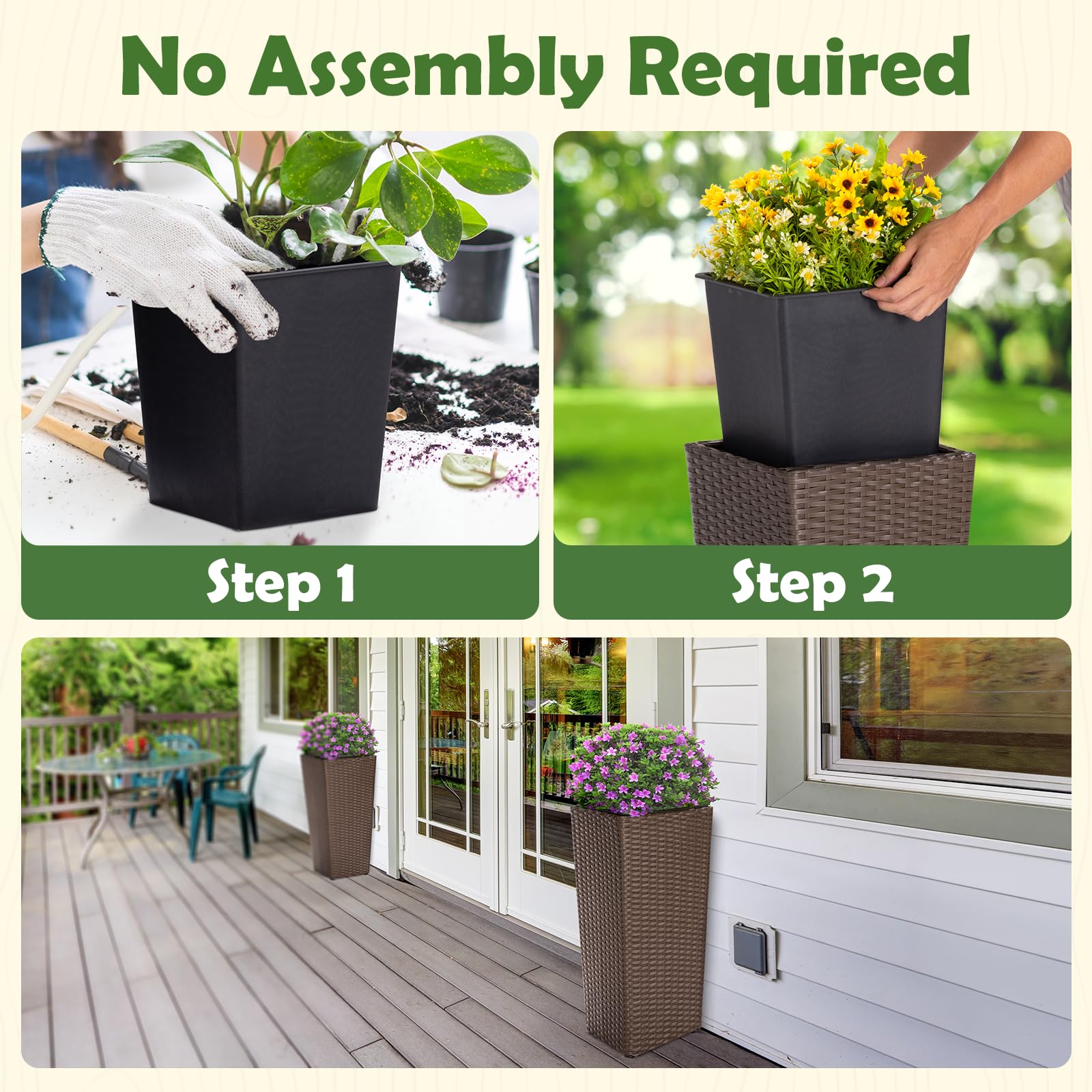 IDZO weather-resistant PP material maintains color and shape in sun.
