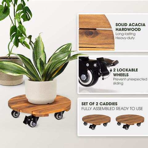 Idzo 360-degree wheel caddy for smooth repositioning of planters on any surface.
