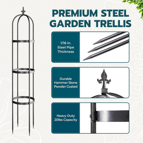 IDZO decorative garden trellis enhances outdoor spaces while guiding climbing plants.