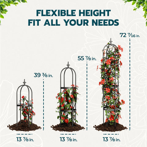 IDZO trellis with easy to assemble ring joint simplifies setup.