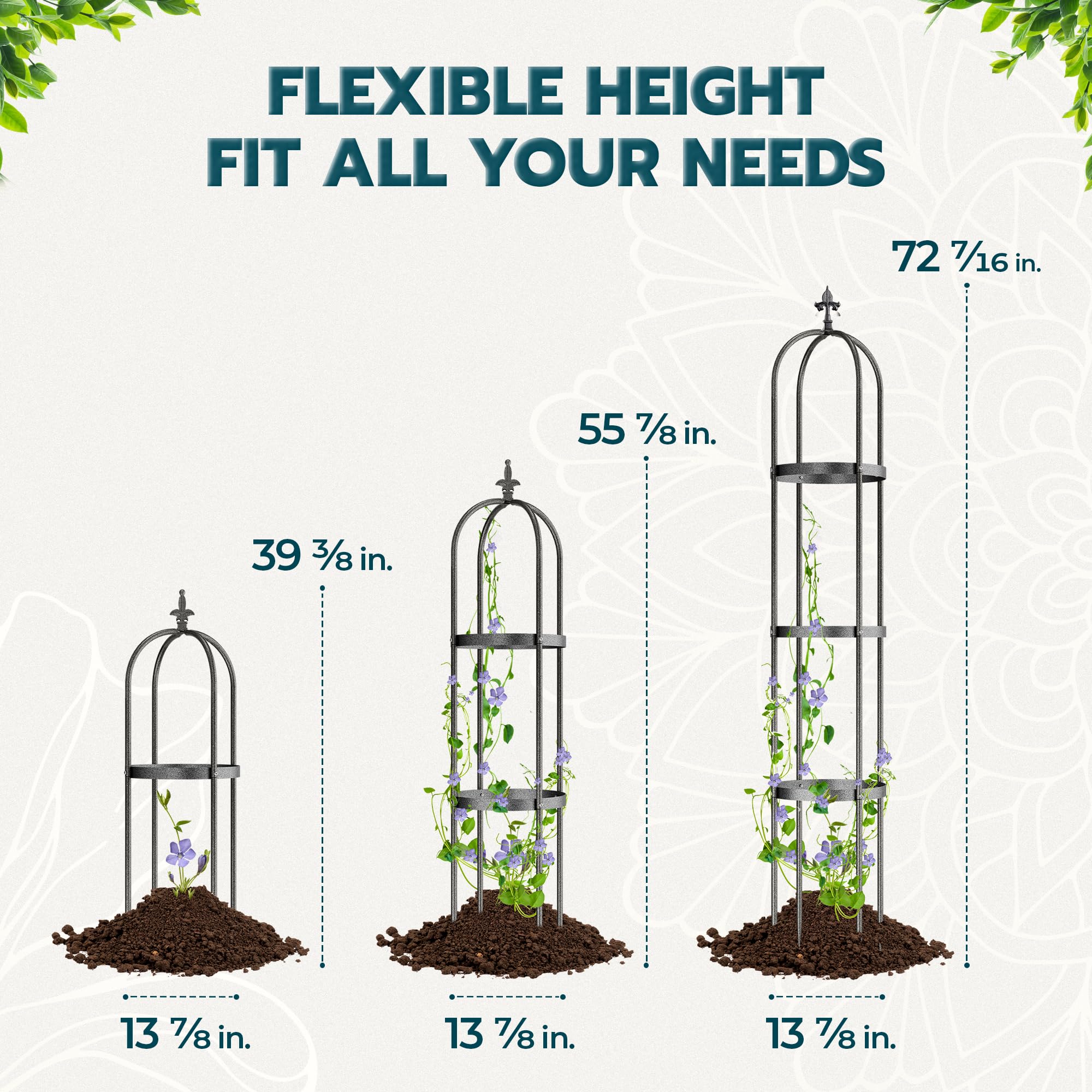 IDZO indoor plant trellis provides structure for houseplants and climbing varieties.