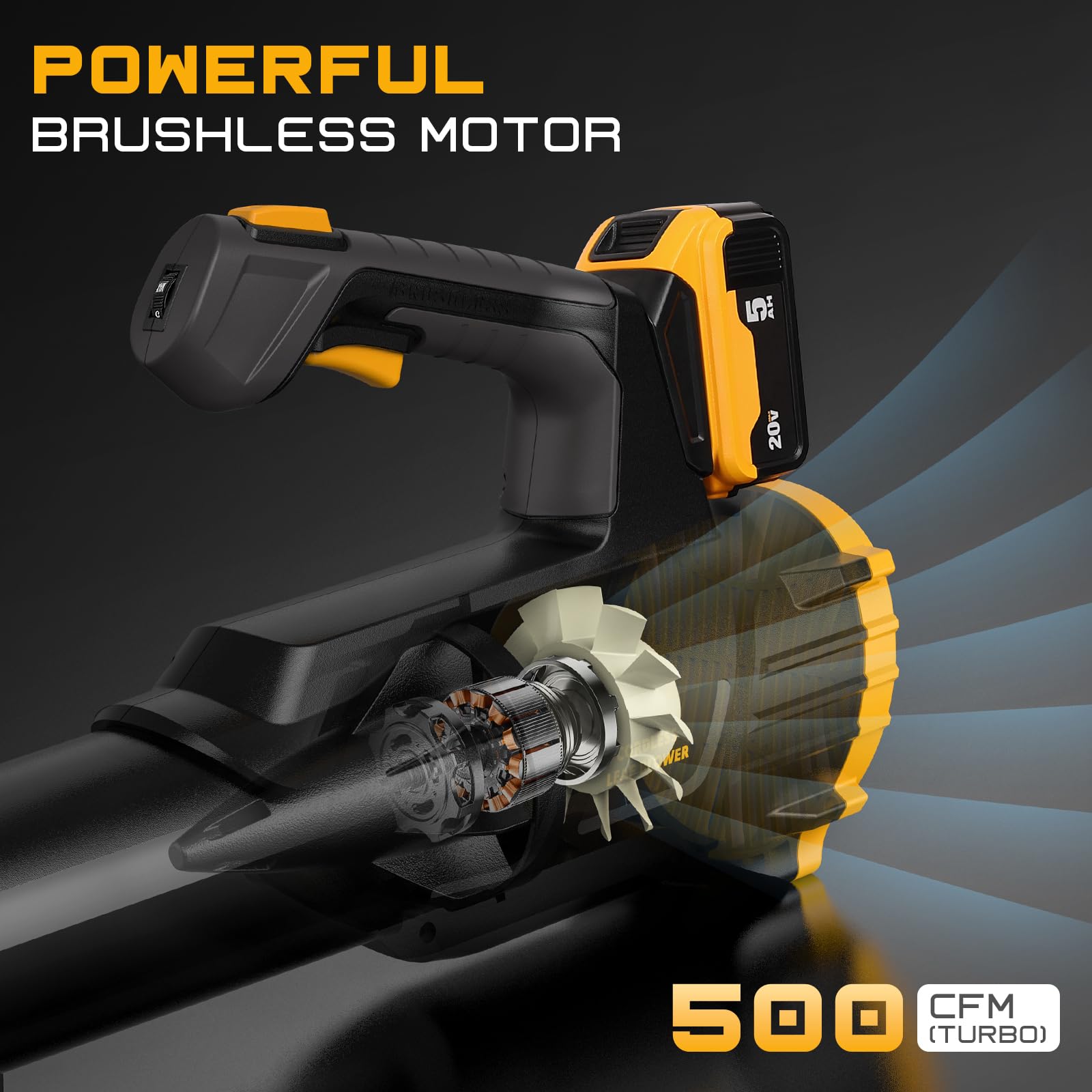IEBUDA copper motor leaf blower delivers strong airflow and reliability
