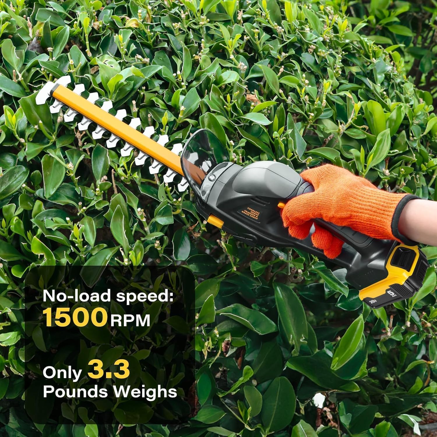 IEBUDA grass shear 4.7-inch blade for neat edging along sidewalks.