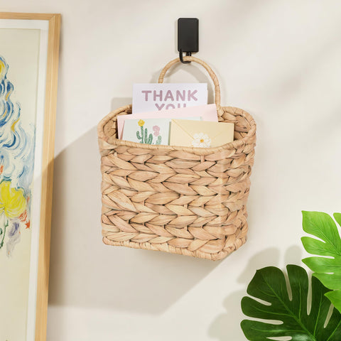 iEGrow wall-mounted baskets with an iron inner frame for sturdy support