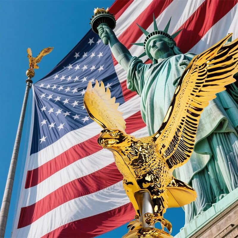 iElyiEsy-compatible topper fits 20–30 ft flagpoles securely.