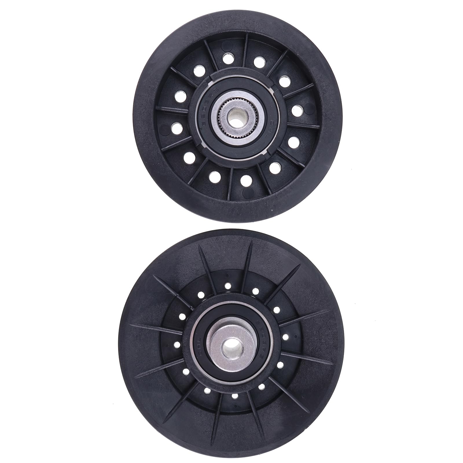 IEQFUE V-Idler Pulley Set top view highlights assembly clarity