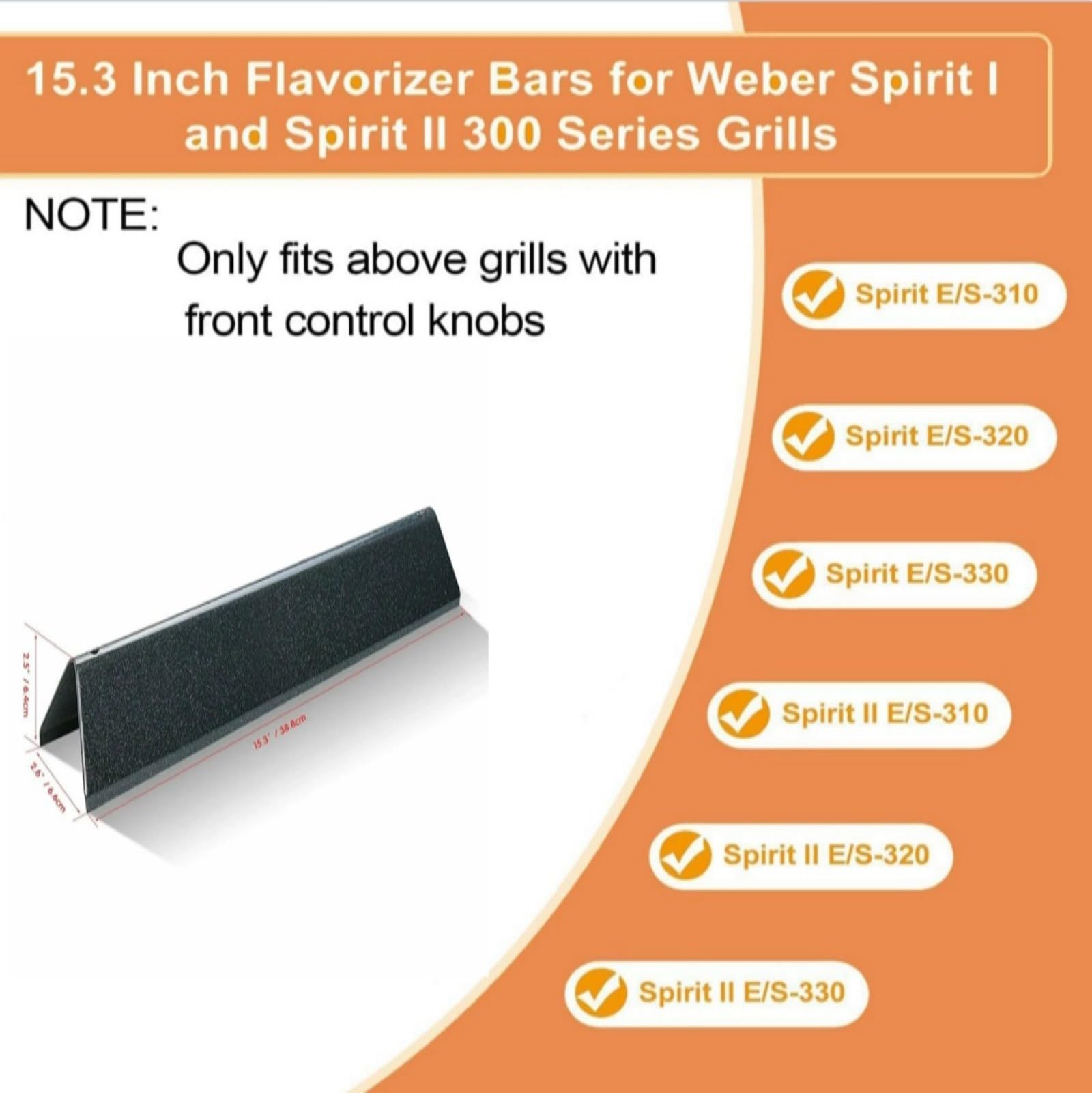 iEvaTEAGG GS4 Spirit II flavorizer bars ensure even heat across the cooking chamber
