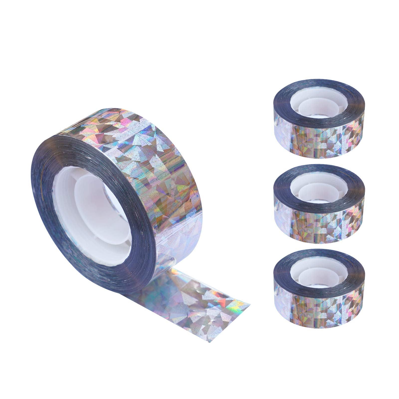 iFealClear bird tape dual-sided reflective diamonds close-up for crop deterrence