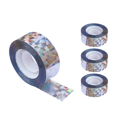 iFealClear bird tape dual-sided reflective diamonds close-up for crop deterrence