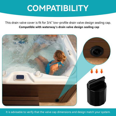 IFERLA drain valve cap closeup shows durable black plastic construction