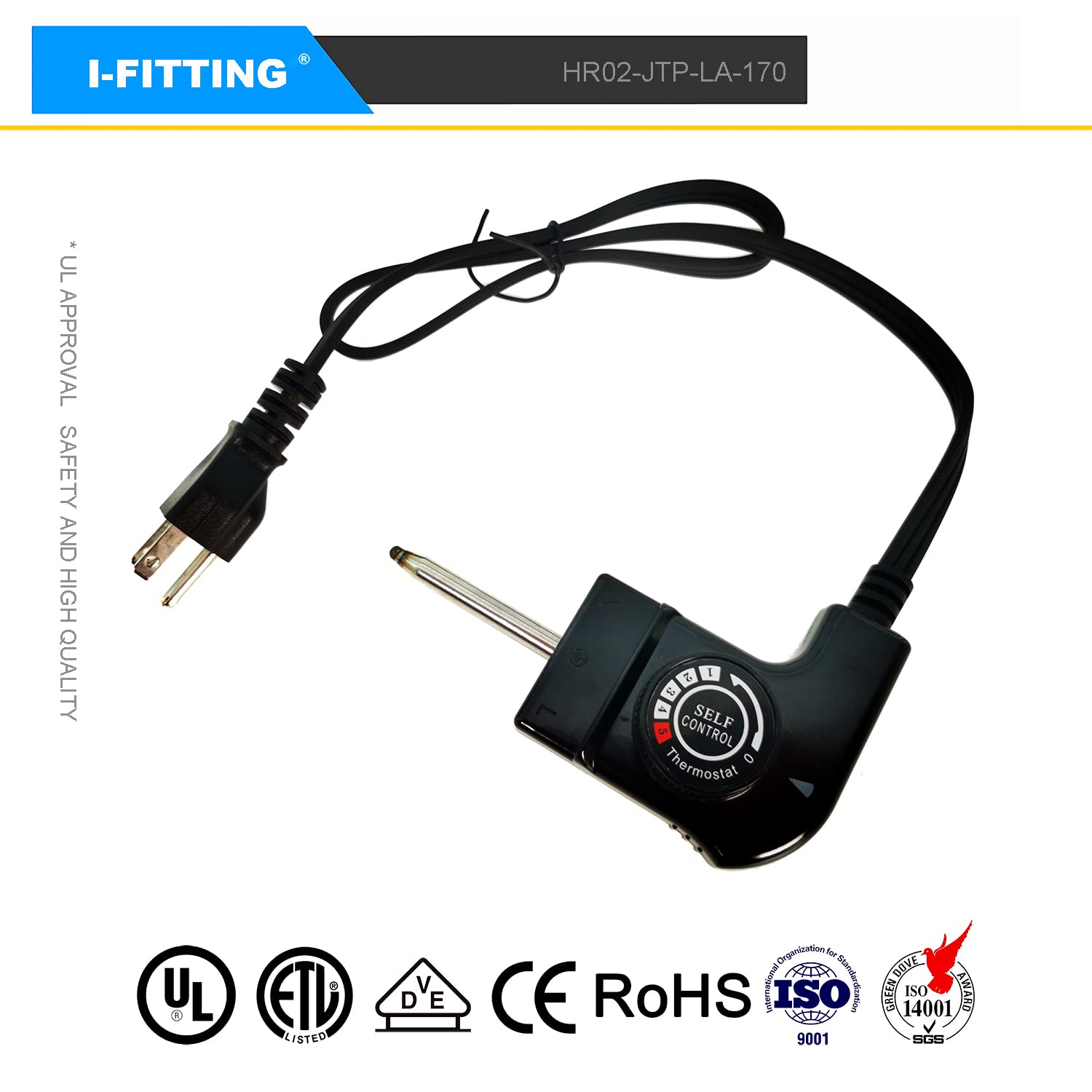 IFITTING 15A 125V power cord for steady power delivery.