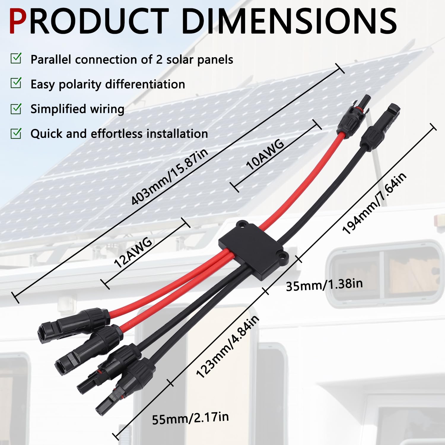 IFYKIM panel splitter tool free mc4 design enables quick setup