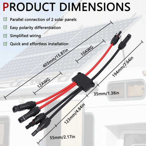 IFYKIM panel splitter tool free mc4 design enables quick setup