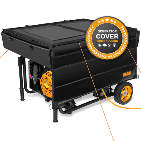 IGAN Pro-Max generator cover outdoors protects 3500-12000W units from rain