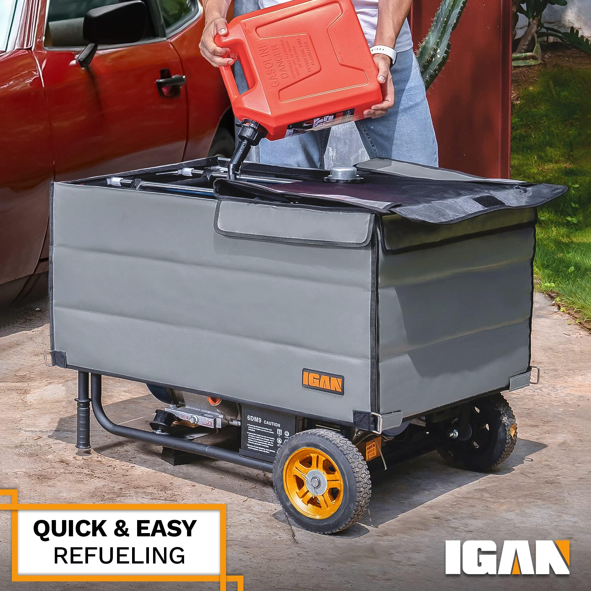 IGAN outdoor weather protection shields generators from wind, dust, and moisture.