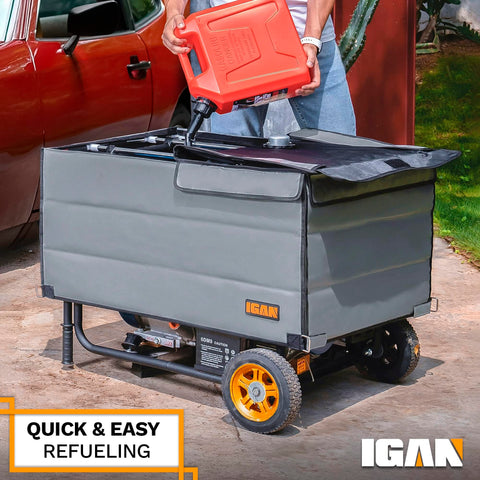 IGAN outdoor weather protection shields generators from wind, dust, and moisture.