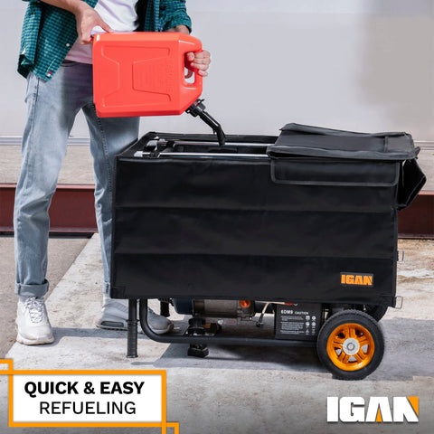 IGAN waterproof portable cover in black keeps equipment dry outdoors