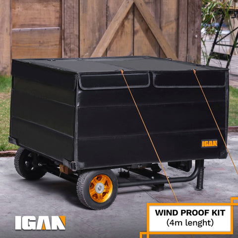 IGAN wind resistance feature stabilizes cover in gusty conditions