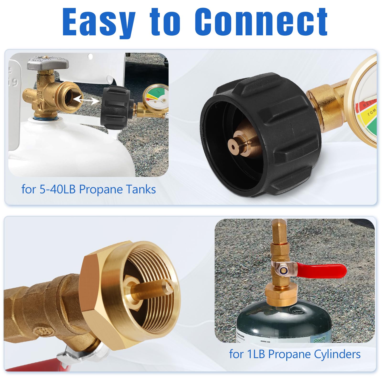 Igaper 3 ft stainless steel hose for durable, flexible tank hookups in any outdoor setup.