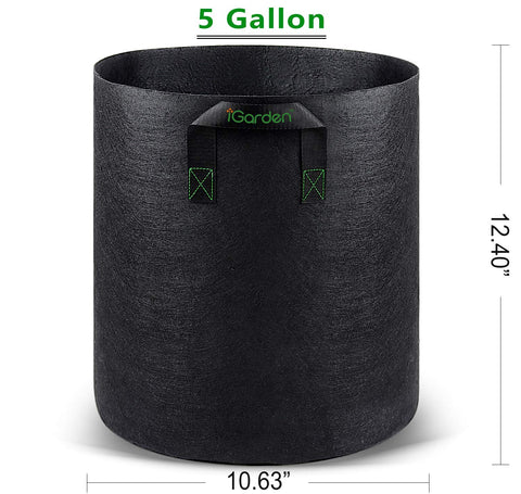 iGarden Grow Bag tall straight design supports stable placement for neat setups