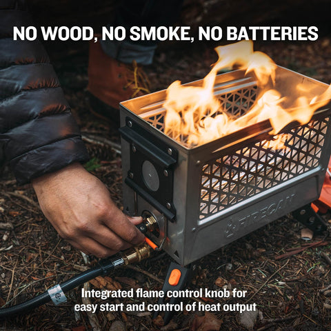 Ignik FireCan Elite flame control allows quick heat adjustments.