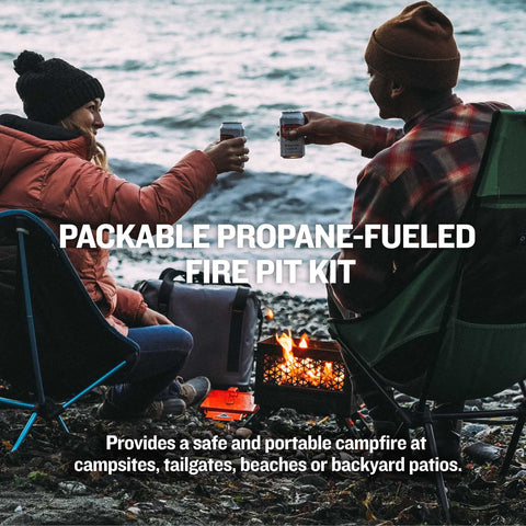 Ignik FireCan removable lid enables easy transport and cleanup.