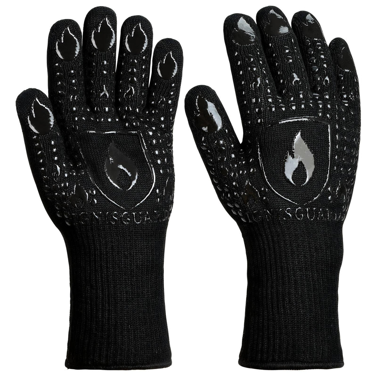 IGNISGUARD BBQ gloves demonstrate heat-resistance during high-heat grilling.