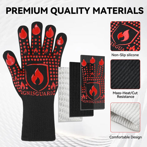 IGNISGUARD flexible design enables precise grip during cooking.