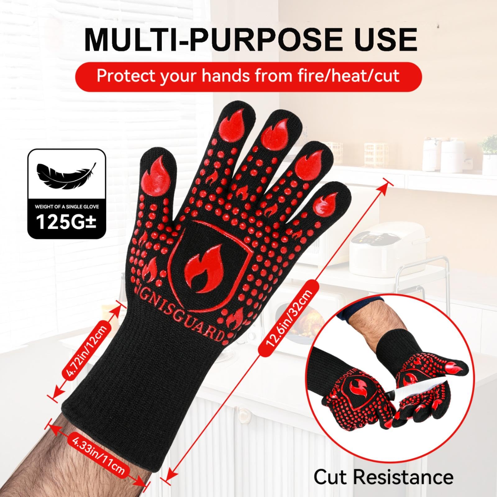 IGNISGUARD three-layer design showing armor layer protection from high heat.