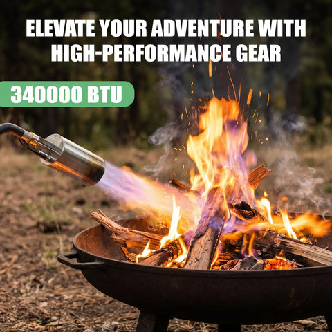 IgnitChef propane torch in short mode ideal for precise wood char and close-up tasks