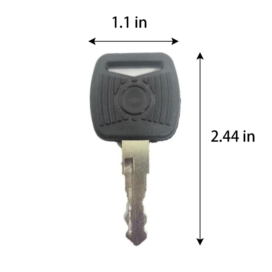 Durable metal ignition key in packaging ready for fleet maintenance and on site replacements