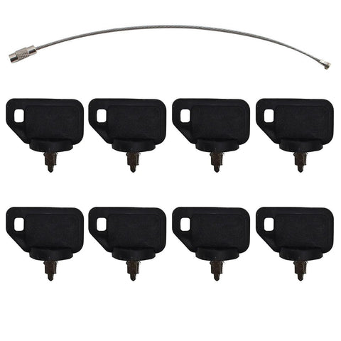 Eight ignition keys for Toro TimeCutter with ring for quick replacements