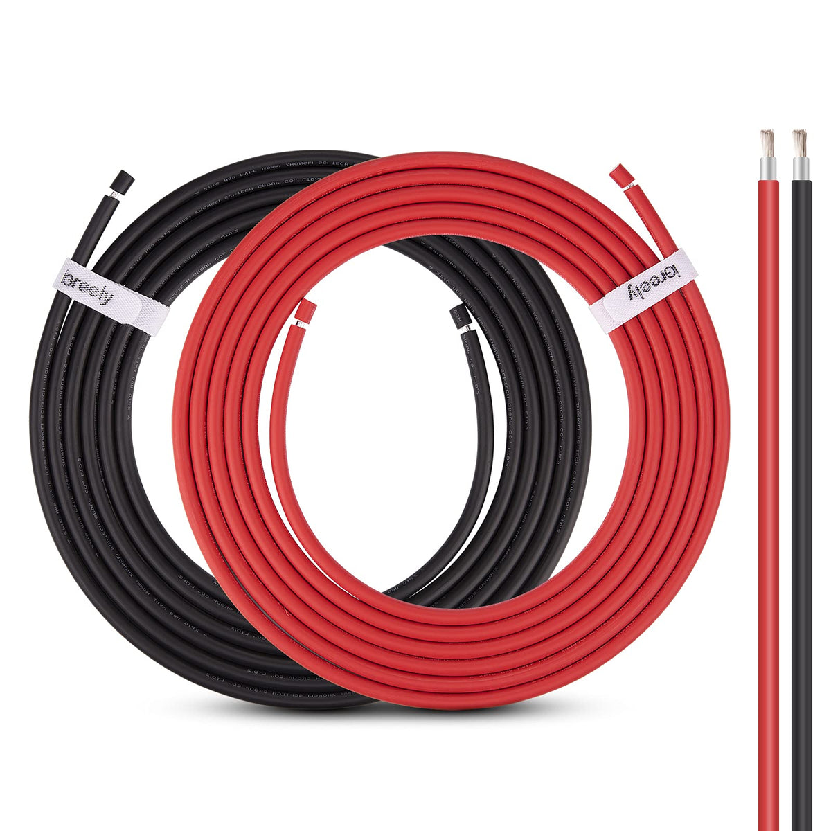 iGreely 10 gauge wire black 30ft for solar panel wiring and durable connections.