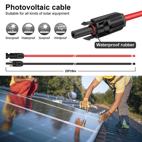 iGreely IP67 weatherproof design protects solar cables outdoors