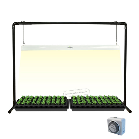 igrowtek 4ft LED grow light stand for seedling growth with even coverage.