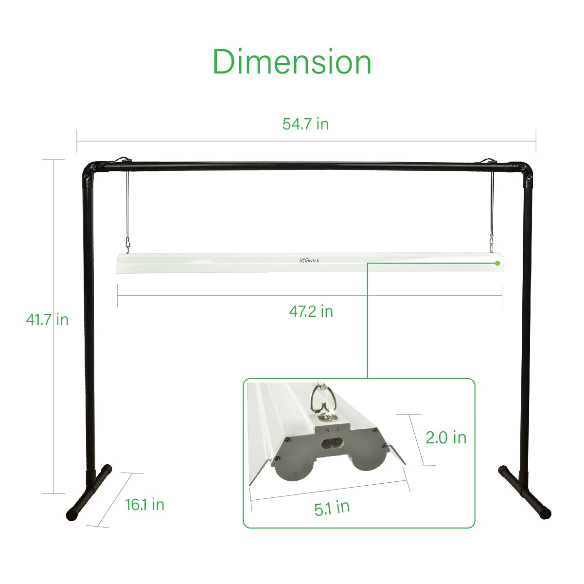 igrowtek full-spectrum LED panel with wide reflector for balanced indoor lighting.