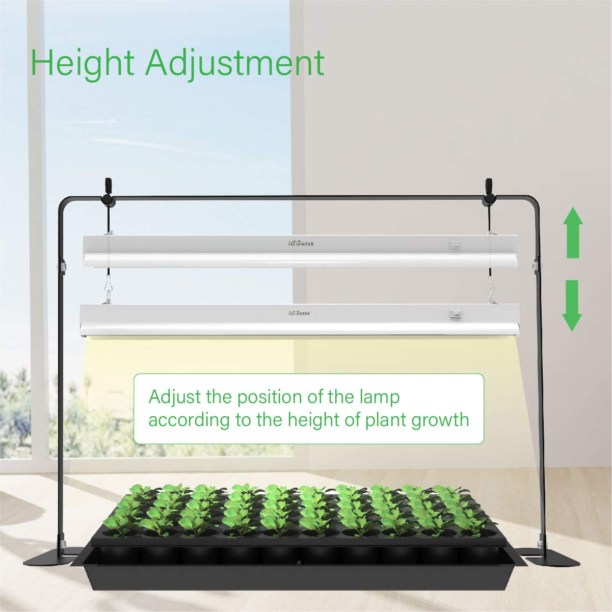 iGrowtek seed starter kit with natural white spectrum lighting