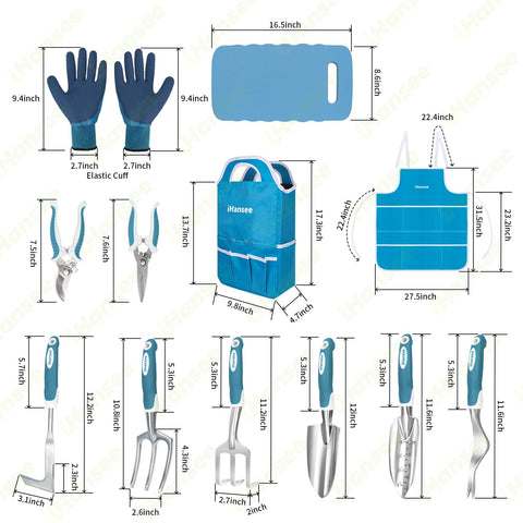 iHansee blue pruner with anti-slip grip for precise cuts