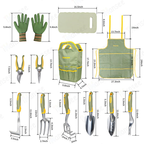 ihansee heavy-duty aluminum garden tools—lightweight strength for durable digging and planting