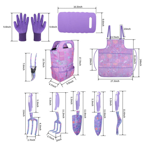 iHansee purple tools with ergonomic handles for comfortable grip during planting