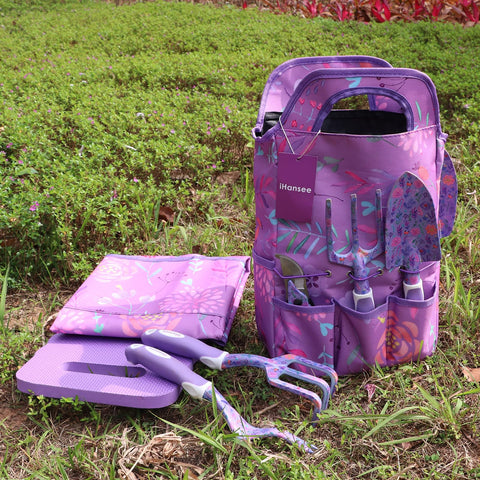 iHansee flower-print bag complements the gardening toolkit