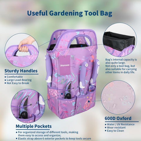 iHansee hand rake for efficient weed removal in garden beds
