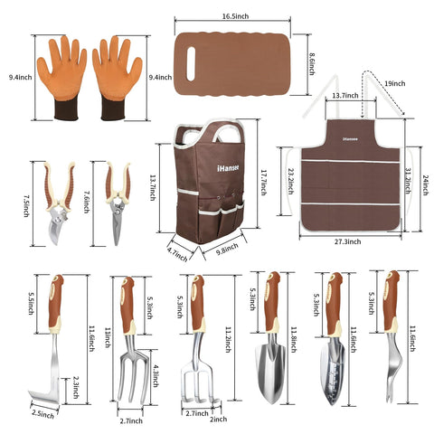 iHansee storage tote bag keeps tools organized and portable in the garden