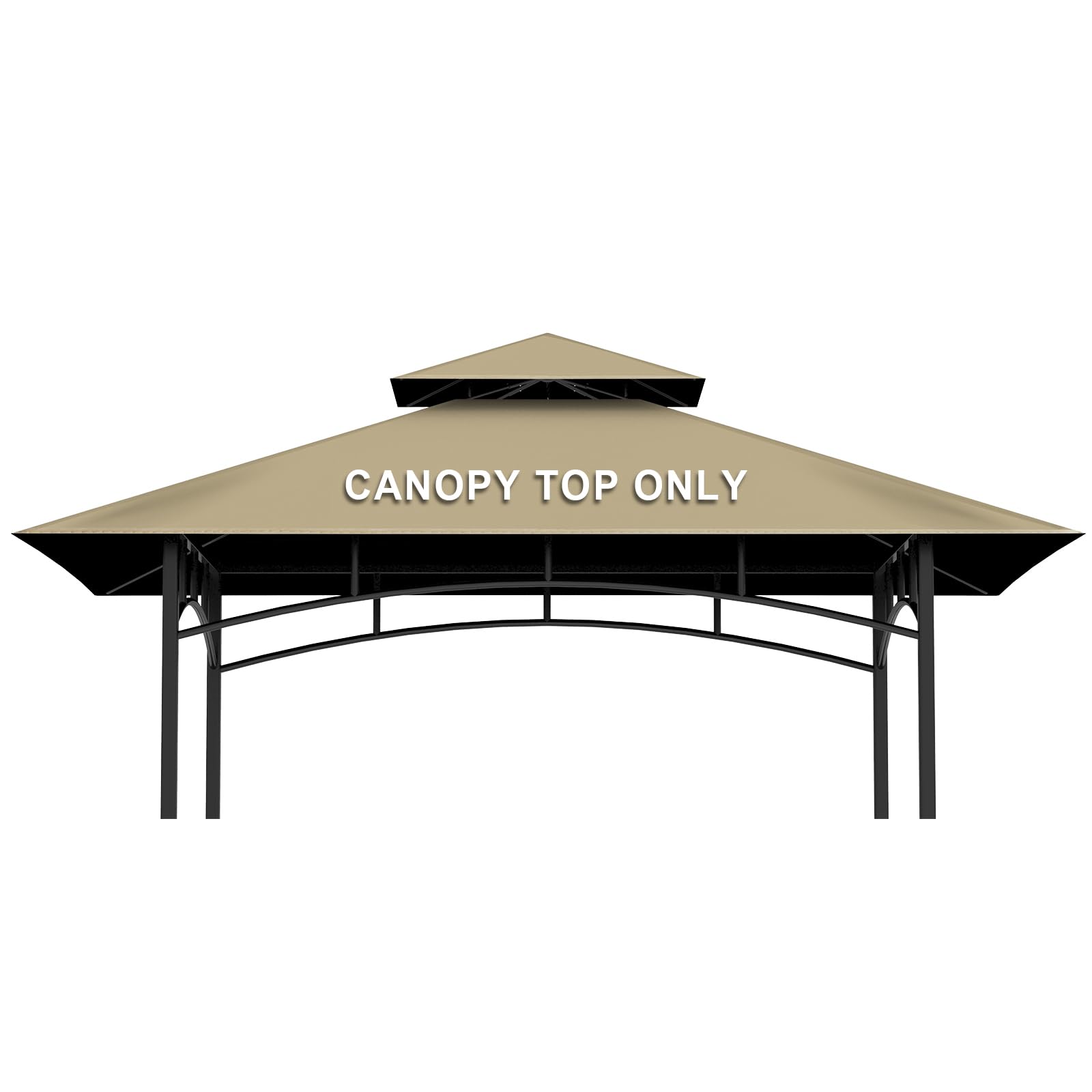 Iheqard grill gazebo canopy top 5x8 showing full outdoor shade