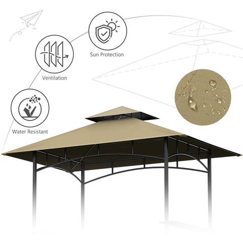 Iheqard canopy top easy-install shows quick setup over gazebo poles